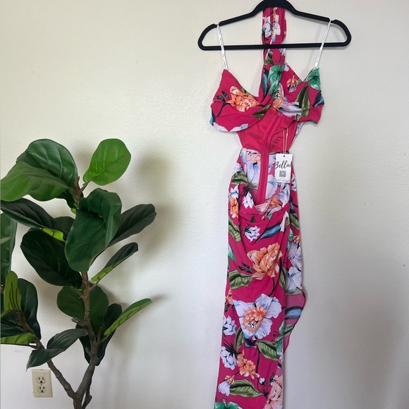 Bella Barnett Rakara Floral Halter Slit Maxi Dress - Picture 3 of 6